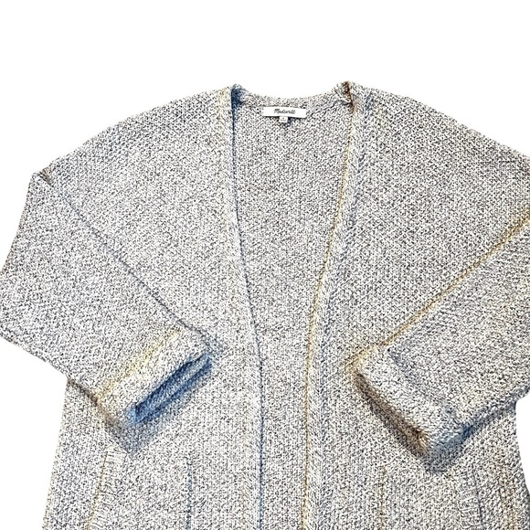 Madewell Cardigan Memento Chunky Knit Fringed Open front 100% Cotton Small E8151 - Picture 4 of 6